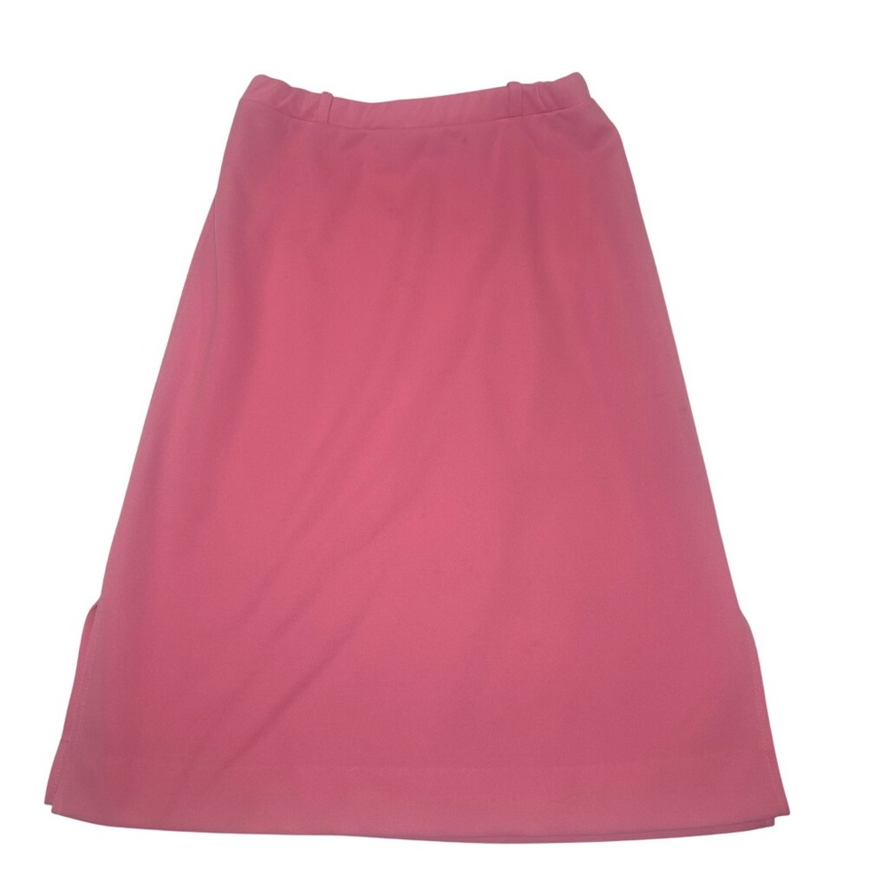 Vintage Academia‎ Dopamine Kidcore Pastel Pink Midi Skirt Side Slit Medium 10